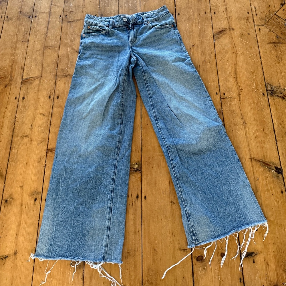 Garage Low-Rise Wide Leg Jeans
